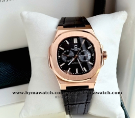 Carnival 8158G-Nam-Dây da-Màu Đen-Máy Automatic   