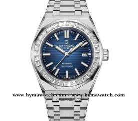 Carnival Nautilus 8107G - Dây Thép  - Màu Xanh Máy Cơ (Automatic)  