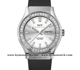Carnival I&W 55851G - Nam - Thép bạc viền đá-Màu Trắng-Máy Cơ (Automatic)  