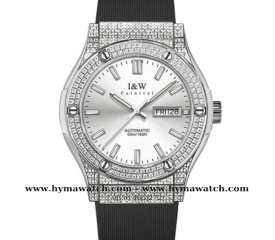 Carnival I&W 55851G - Nam - Thép bạc đính đá-Màu Trắng-Máy Cơ (Automatic)   