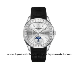  Carnival Aquanus 8113G2 - Nam -Màu Trắng - Dây Cao Su - Máy Cơ (Automatic) 