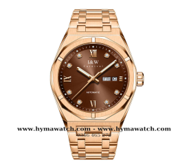 Carnival I&W 751G - Nam -Thép vàng hồng- Màu nâu- Máy cơ (Automatic) 