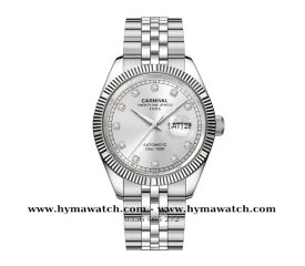 Đồng Hồ Nam Carnival 8131G - Bạc - Trắng - Máy Automatic