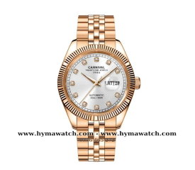 Đồng Hồ Nam Carnival 8131G-Vàng Rose-Trắng-Máy Automatic  