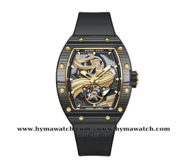Bonest Gatti Carbon BG9003-Màu đen- Nam - Máy Cơ (Automatic) Tặng kèm mô hình xe đua 