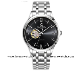Carnival 8093G-Nam-Thép Bạc-Màu Đen-Máy Automatic  