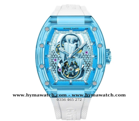 Bonest Gatti Carbon BG6002-Xanh- Nam - Máy Cơ (Automatic) Tặng kèm mô hình xe đua 