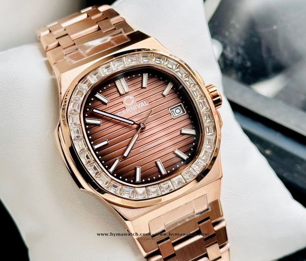  Carnival Nautilus Automatic 8108G - Nam -VH-N - Màu Vàng Nâu
