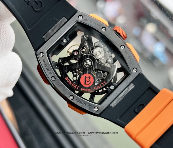  Bonest Gatti Carbon BG9950 Nam- Màu Cam - Máy Cơ (Automatic)