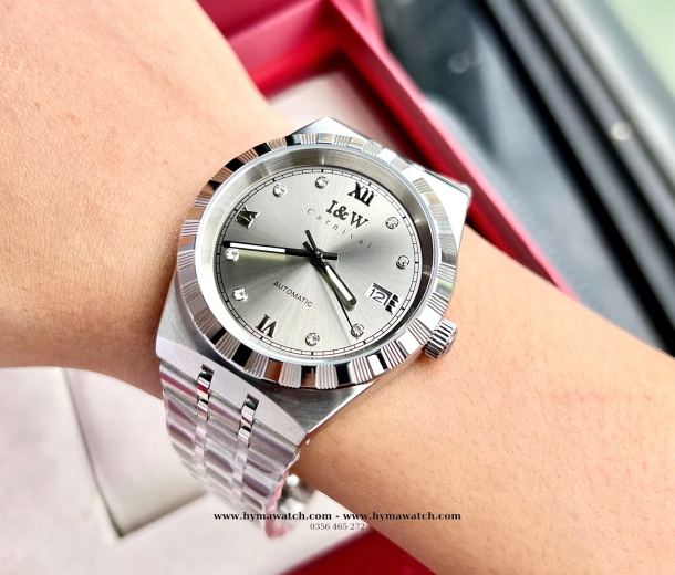  Đồng hồ Nam I&W Carnival 720G-Xám - Máy Automatic 