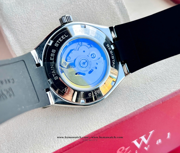 Carnival I&W 55851G - Nam - Thép bạc viền đá-Màu Xanh-Máy Cơ (Automatic) 