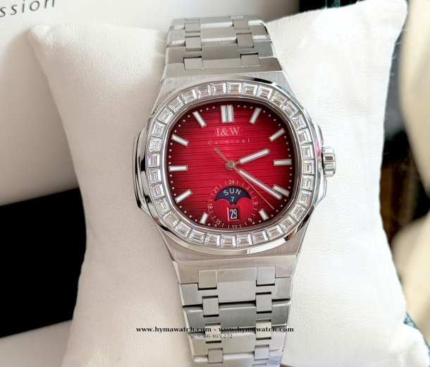 Carnival I&W 735G - Nam - Thép bạc-Màu Đỏ-Máy Cơ (Automatic) 