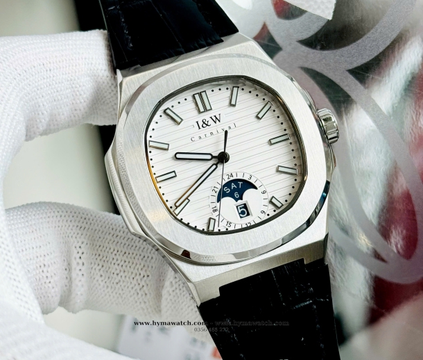 Carnival I&W 735G - Nam - Dây da-Màu Trắng-Máy Cơ (Automatic) 