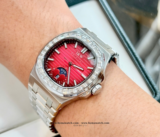 Carnival I&W 735G - Nam - Thép bạc-Màu Đỏ-Máy Cơ (Automatic) 