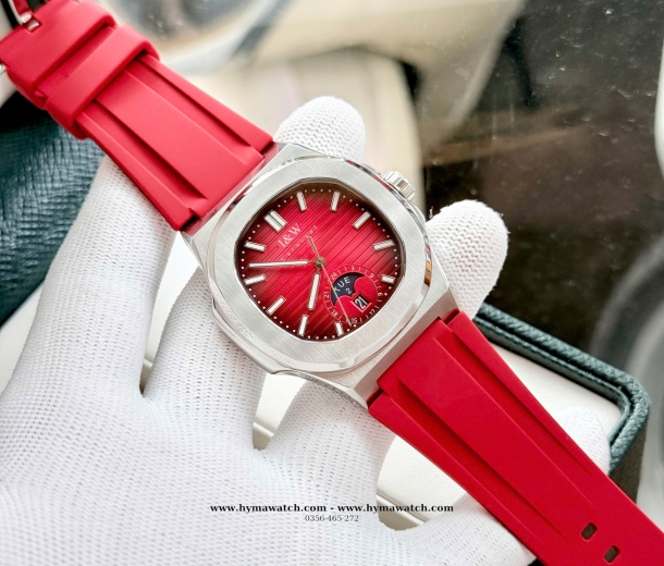 Carnival I&W 735G - Nam - Dây cao su-Màu Đỏ-Máy Cơ (Automatic) 
