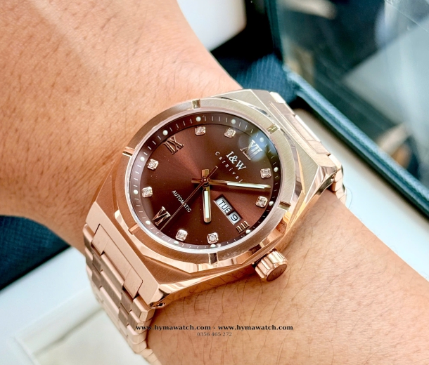 Carnival I&W 751G - Nam -Thép vàng hồng- Màu nâu- Máy cơ (Automatic) 