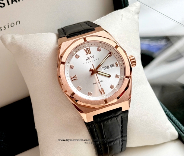 Carnival I&W 751G - Nam - Dây da-Màu Trắng- Máy cơ (Automatic) 