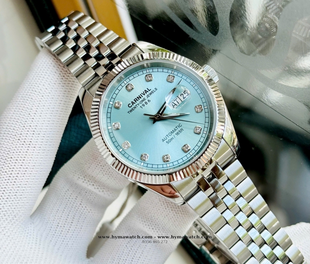Đồng Hồ Nam Carnival 8131G - Bạc - Tiffany - Máy Automatic