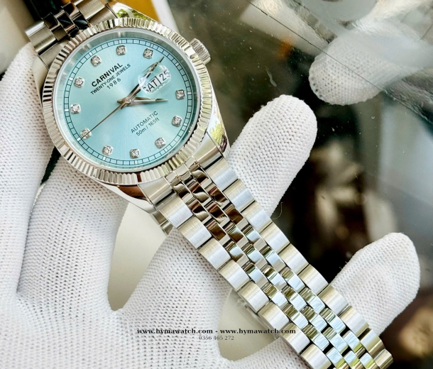 Đồng Hồ Nam Carnival 8131G - Bạc - Tiffany - Máy Automatic