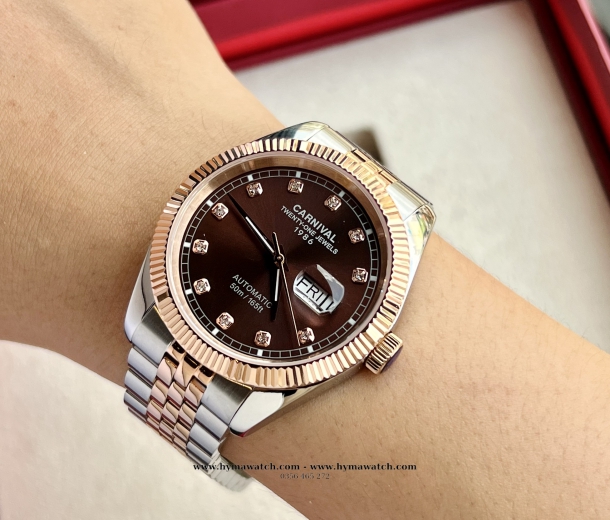 Đồng Hồ Nam Carnival 8131G - Demi-Socola - Máy Automatic  