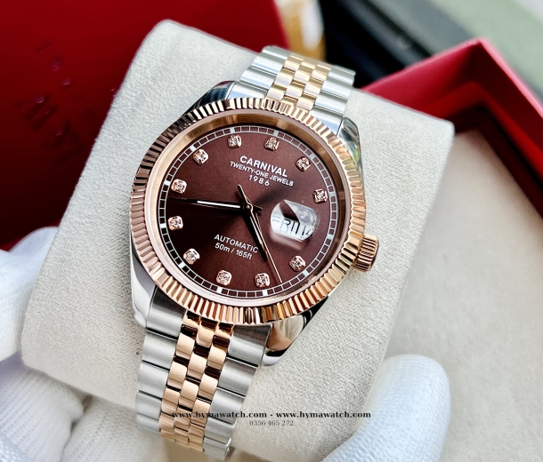 Đồng Hồ Nam Carnival 8131G - Demi-Socola - Máy Automatic  