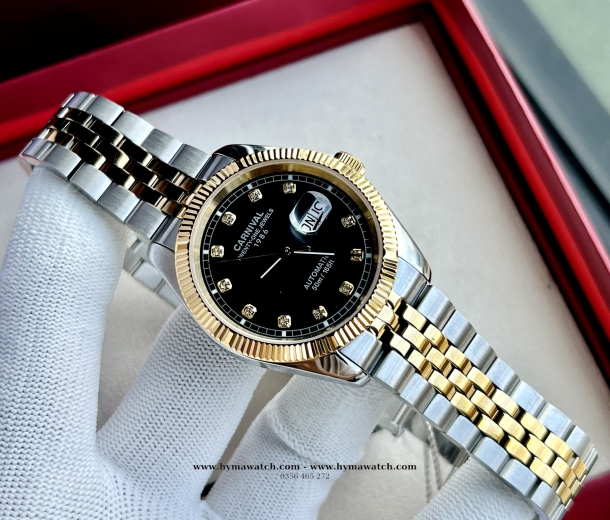 Đồng Hồ Nam Carnival 8131G - Demi-Đen - Máy Automatic  