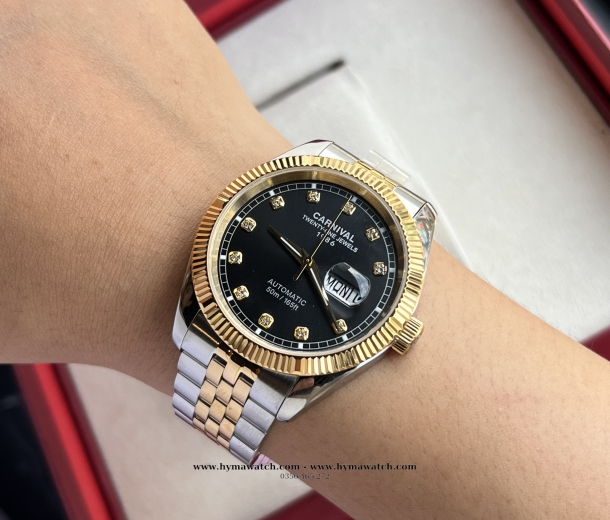 Đồng Hồ Nam Carnival 8131G - Demi-Đen - Máy Automatic  