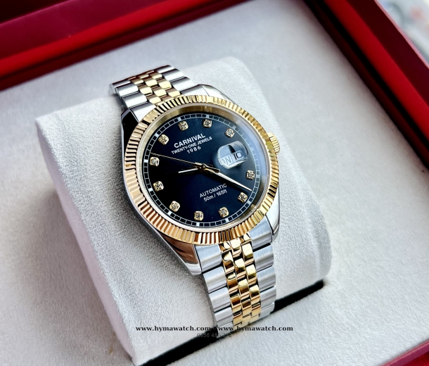 Đồng Hồ Nam Carnival 8131G - Demi-Đen - Máy Automatic  