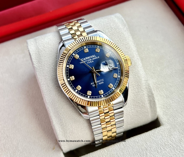 Đồng Hồ Nam Carnival 8131G - Demi-Xanh dương - Máy Automatic   