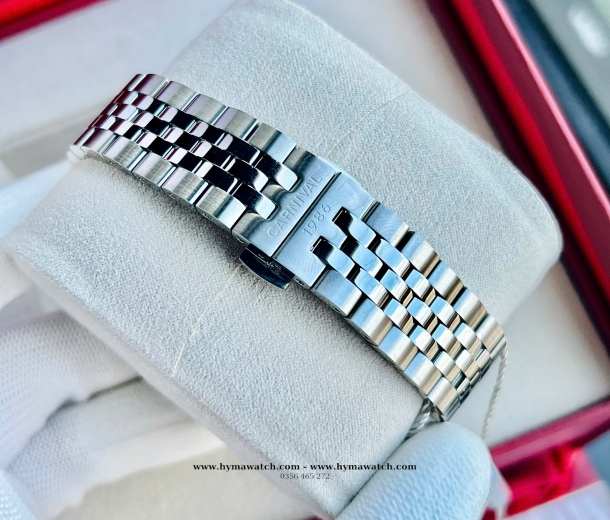 Đồng Hồ Nam Carnival 8131G - Bạc - Xanh lá - Máy Automatic 