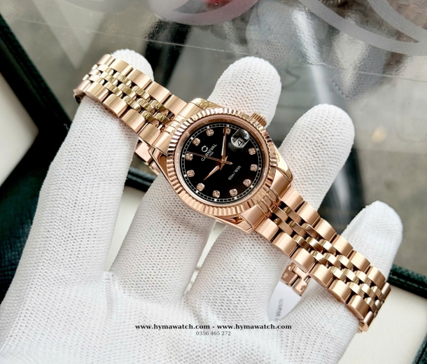 Đồng Hồ Nữ Carnival 8131L-Vàng Rose-Nâu-Máy pin