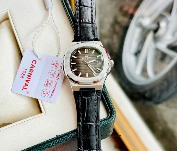  Carnival -8161L-Nữ-Dây Da-Màu đen