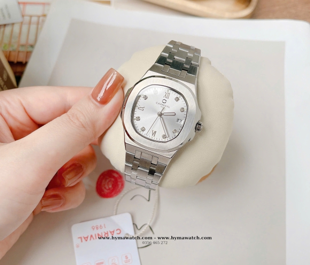  Carnival -8160L-Nữ-Thép Bạc-Màu Trắng 