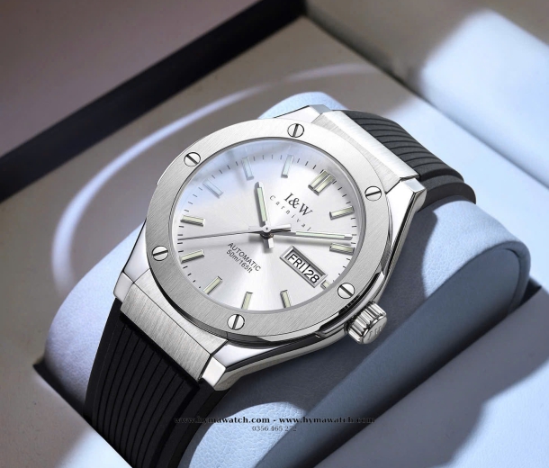 Carnival I&W 55851G - Nam - Thép bạc - Màu Trắng-Máy Cơ (Automatic)
