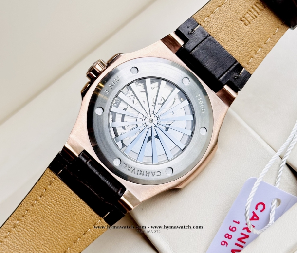 Carnival Nautilus Automatic 8108G-DD-N Nam - Dây Da Nâu