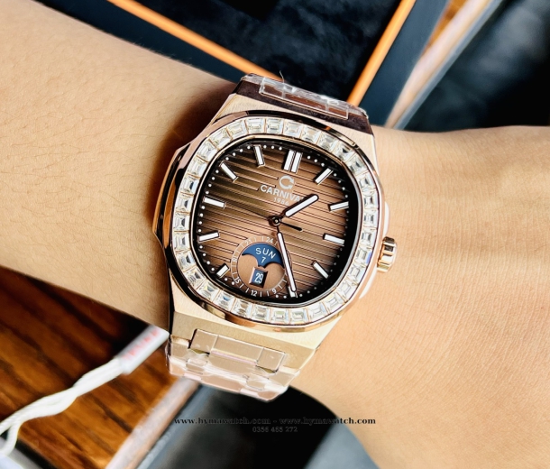 Carnival Nautilus Automatic 8110G Nam - Màu Vàng Nâu