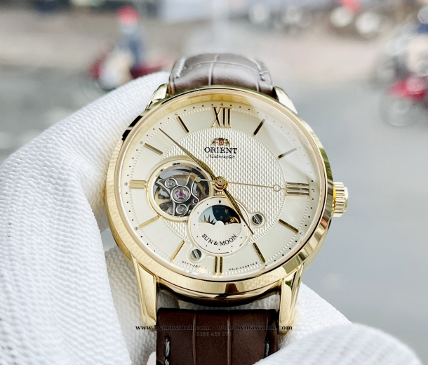 Orient Classic Sun Moon Gen 4 Open Heart RA-AS0003S10B