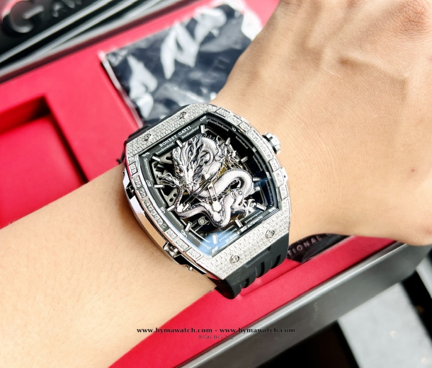 Bonest Gatti BG5606G Nam - Máy Cơ (Automatic) Phiên bản Rồng Đính Đá Tặng Kèm Mô Hình Xe Đua