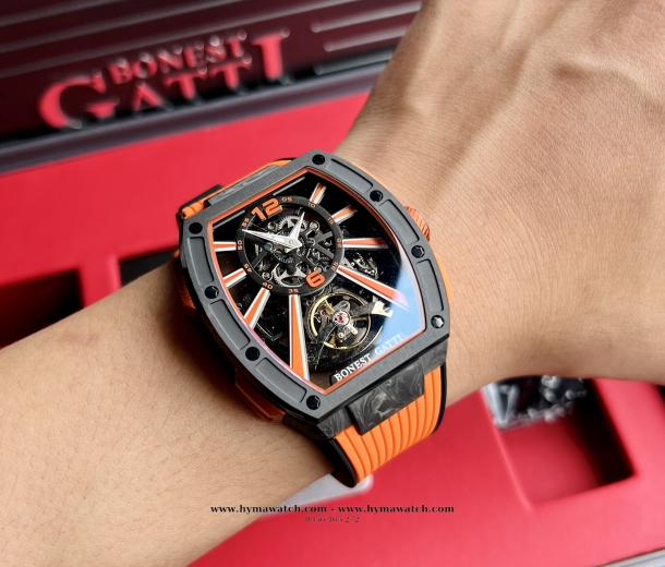  Bonest Gatti Carbon BG9950 Nam- Màu Cam - Máy Cơ (Automatic)