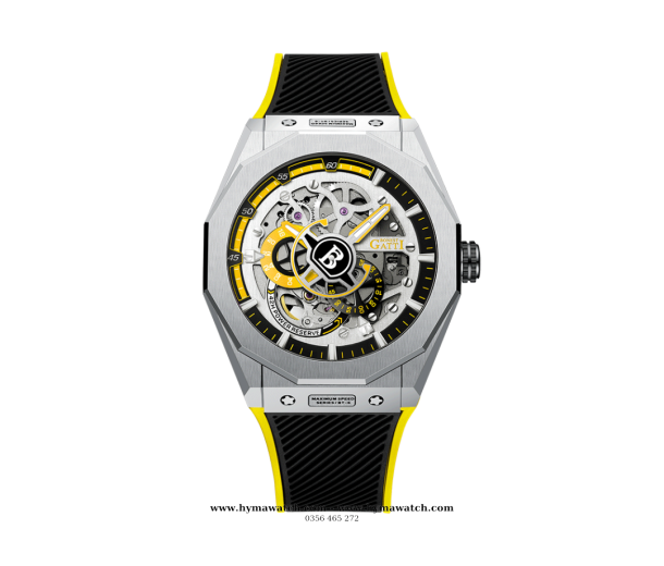 Bonest Gatti Maximum Speed Yellow BG7601 Nam - Máy Cơ (Automatic) Tặng Kèm Mô Hình Xe Đua