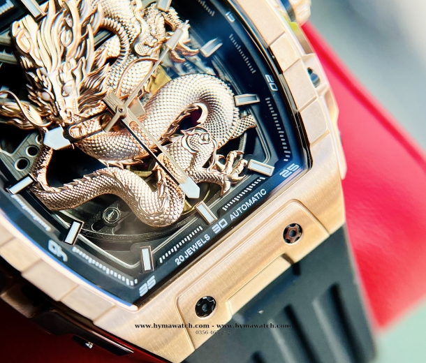 Bonest Gatti BG5606G Nam - Máy Cơ (Automatic) Phiên Bản Rồng Vàng Tặng Kèm Mô Hình Xe Đua