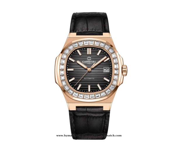  Carnival Nautilus Automatic 8108G - Nam -DD-D - Dây da đen