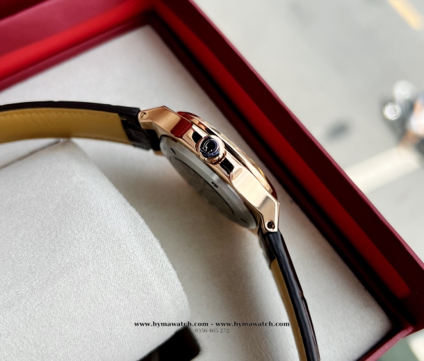 CARNIVAL OPEN HEART 8128G- Nam- Vàng Hồng - Dây da - Máy cơ