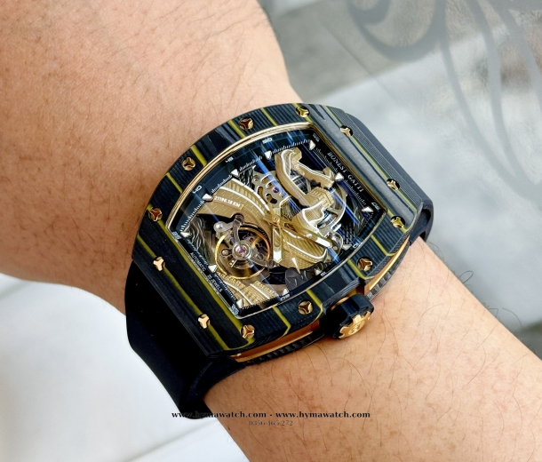 Bonest Gatti Carbon BG9003-Màu đen- Nam - Máy Cơ (Automatic) Tặng kèm mô hình xe đua 