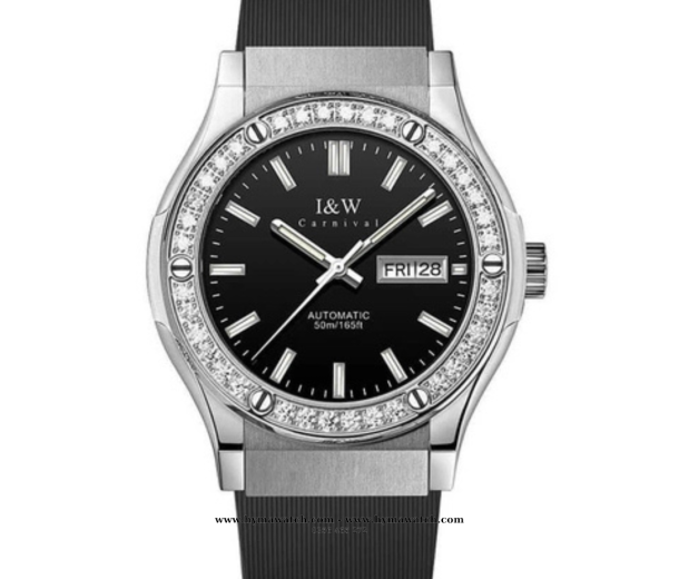 Carnival I&W 55851G - Nam - Thép bạc đá-Màu Đen-Máy Cơ (Automatic)  