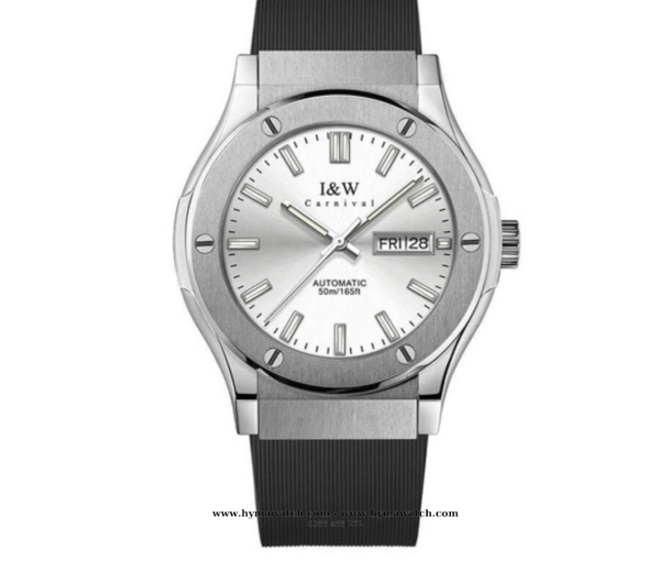 Carnival I&W 55851G - Nam - Thép bạc - Màu Trắng-Máy Cơ (Automatic)