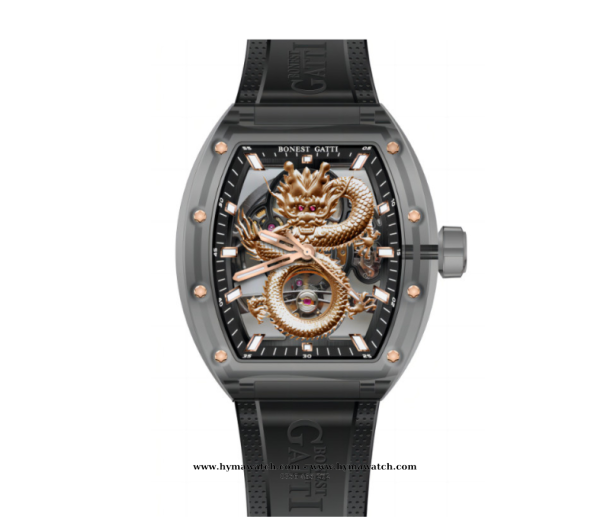 Bonest Gatti BG9980 Nam - Máy Cơ (Automatic)- Màu Vàng Tặng Kèm Mô Hình Xe Đua