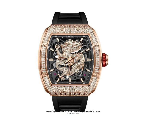 Carnival I&W 787G - Nam -Vàng Hồng- Đính đá-Máy Cơ (Automatic) 