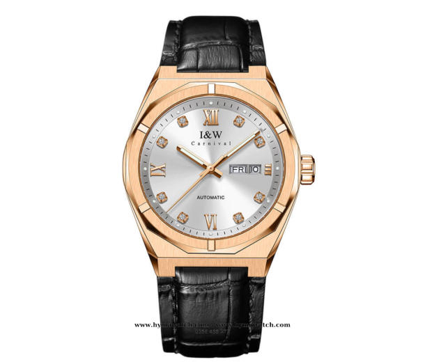Carnival I&W 751G - Nam - Dây da-Màu Trắng- Máy cơ (Automatic) 
