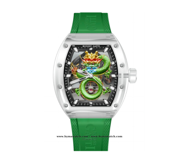 Bonest Gatti BG9980 Nam - Máy Cơ (Automatic)- Màu Xanh Tặng Kèm Mô Hình Xe Đua